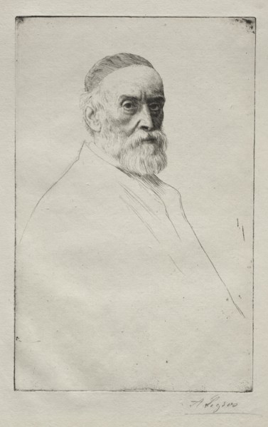 G. F. Watts. Alphonse Legros (French, 1837-1911). Drypoint