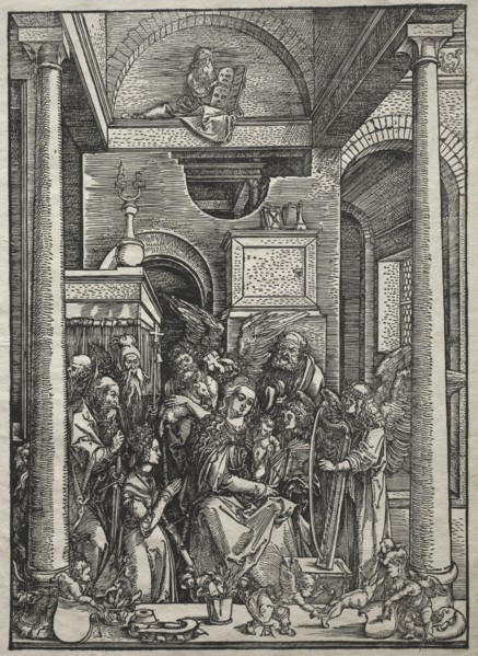 Life of the Virgin:  Adoration of the Virgin and Child by Saints and Angels, 1504-1505. Albrecht