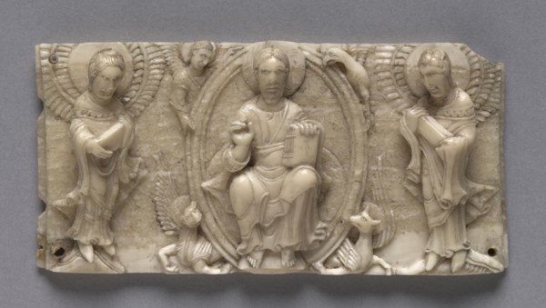 Plaque from a Portable Altar Showing Christ and the Apostles, 1050-1100. Germany, Lower Rhine