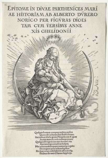 Life of the Virgin:  Title Page, 1511. Albrecht Dürer (German, 1471-1528). Woodcut