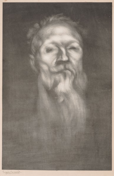Auguste Rodin. Eugène Carrière (French, 1849-1906), Lemercier. Lithograph; sheet: 66.1 x 47.6 cm