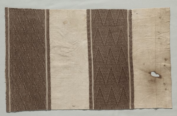Fragment formed of Four Separate Fabrics Joined, c. 1100-1400. Peru, Central Coast, Chancay,