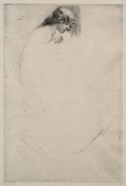 Jo's Bent Head. James McNeill Whistler (American, 1834-1903). Drypoint