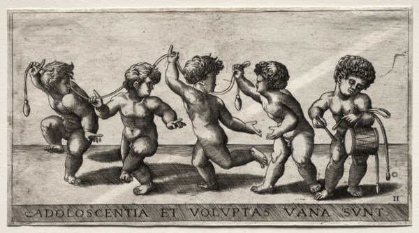 Children Dancing to a Drum, mid-16th century. Giorgio Reverdino (Italian, active c. 1531-1564/70).
