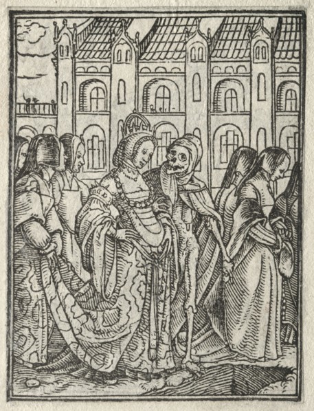 The Dance of Death:  The Cardinal; The Empress. Hans Holbein (German, 1497/98-1543). Woodcut