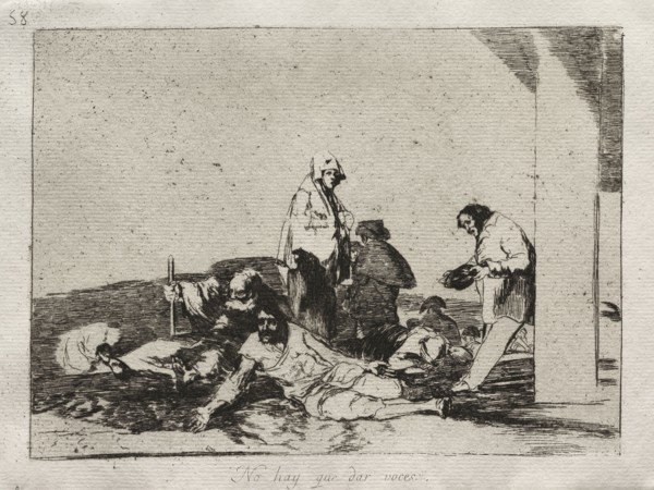 The Horrors of War:  It's No Use Crying Out. Francisco de Goya (Spanish, 1746-1828). Etching