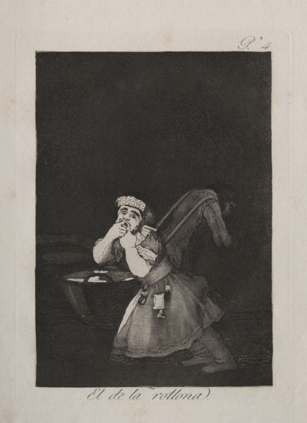 Caprichos:  Nanny's boy. Francisco de Goya (Spanish, 1746-1828). Etching and aquatint