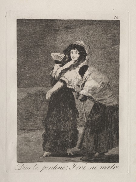 Caprichos:  For Heaven's Sake: and It Was Her Mother.. Francisco de Goya (Spanish, 1746-1828).