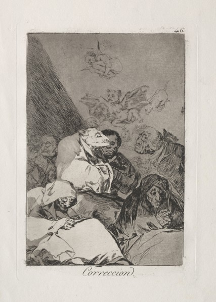 2027: Caprichos:  Correction. Francisco de Goya (Spanish, 1746-1828). Etching and aquatint