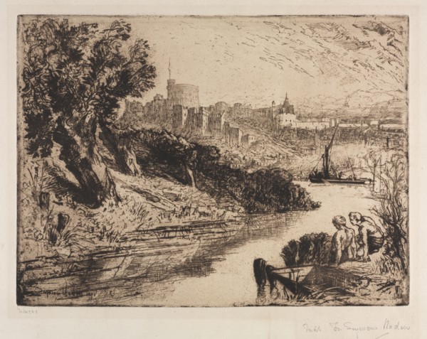 Windsor Castle, 1878. Francis Seymour Haden (British, 1818-1910). Etching