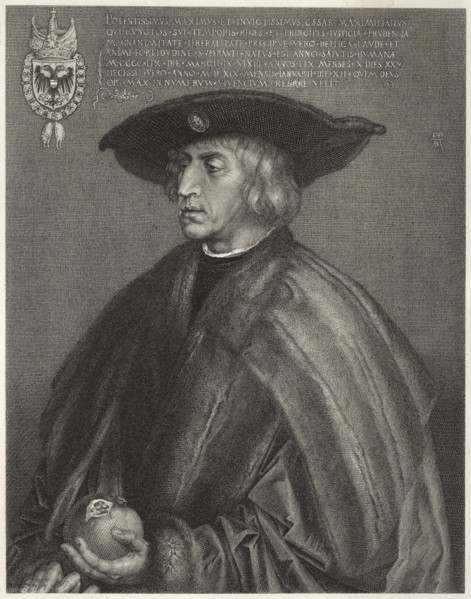 Maximilian I, 1800s. Germany, 19th century. Engraving