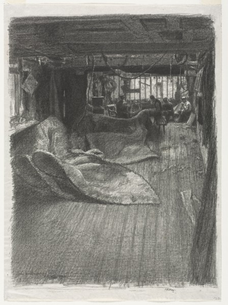 The Sailmaker's Loft, 1911. Thomas Robert Way (British, 1861-1913). Lithograph