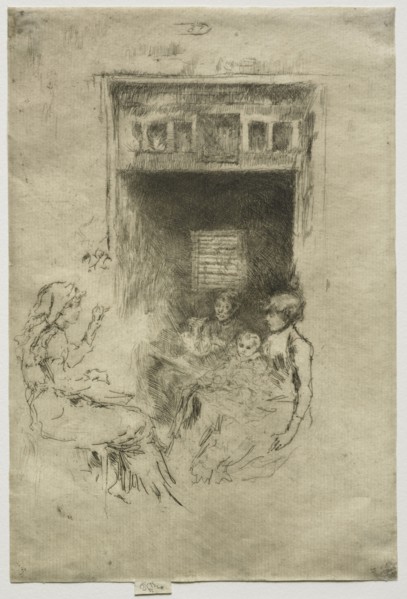 Bead Stringers. James McNeill Whistler (American, 1834-1903). Etching