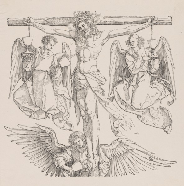 Christ on the Cross. Albrecht Dürer (German, 1471-1528). Woodcut