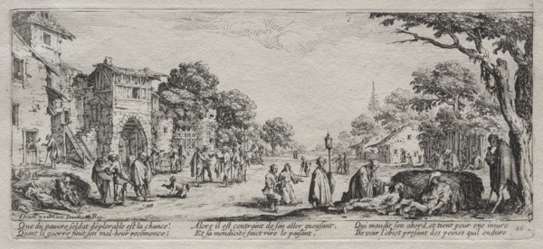 The Large Miseries of War:  The Beggars and the Dying, 1633. Jacques Callot (French, 1592-1635).