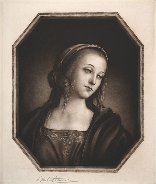 Madonna, 19th-20th century. Samuel Arlent-Edwards (American, 1862-1938). Mezzotint