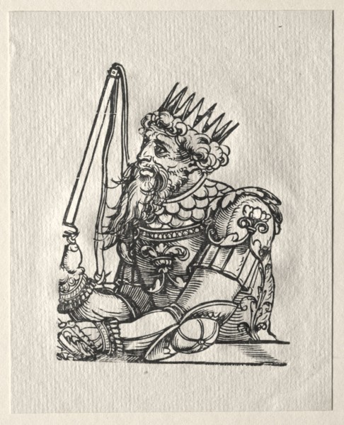 Tyrants of the Old Testament:  Nebuchadnezzar. Georg Pencz (German, c. 1500-1550). Woodcut