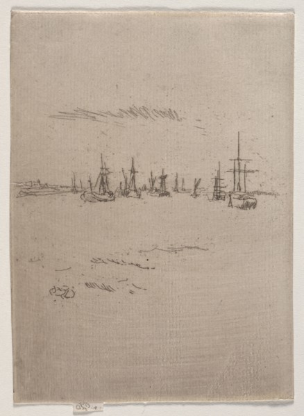 Return to Tilbury. James McNeill Whistler (American, 1834-1903). Etching