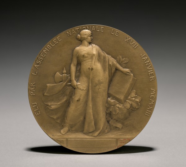 Poincarè Medal (reverse), 1900s. Léon Julien Deschamps (French, 1860-1928). Bronze; diameter: 7 cm