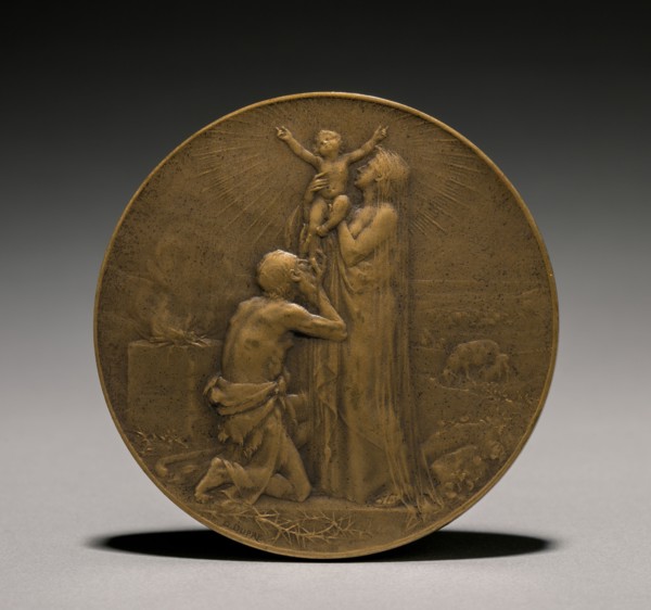 Medal (obverse), 1800s. Jules Dupré (French, 1811-1889). Bronze; diameter: 7.4 cm (2 15/16 in.).
