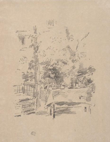 Tête-à-tête in the Garden, 1894. James McNeill Whistler (American, 1834-1903). Lithograph