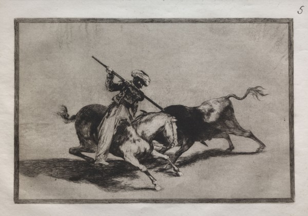 Bullfights:  The Spirited Moor Gazul is the First to Fight According to the Rules, 1876. Francisco