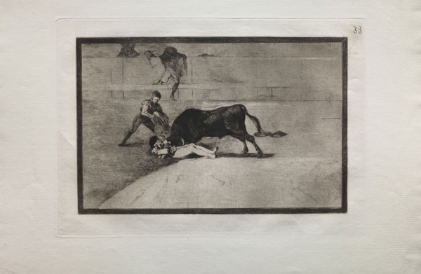 Bullfights:  The Unlucky Death of Pepe Illo, in the Ring at Madrid, 1876. Francisco de Goya