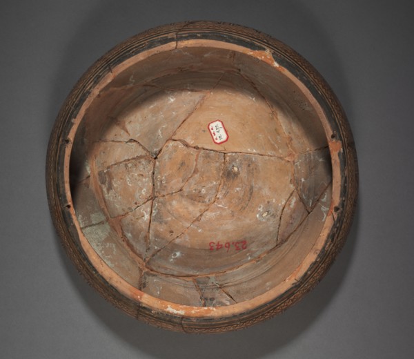 Geometric Pyxis, 700s BC. Greece, 8th century BC. Earthenware; diameter: 30.1 cm (11 7/8 in.);