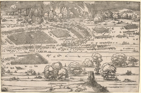 Siege of a Fortress:  Left Portion. Albrecht Dürer (German, 1471-1528). Woodcut