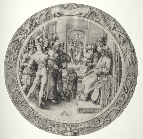 The Round Passion: Christ before the High Priest, 1509. Lucas van Leyden (Dutch, 1494-1533).