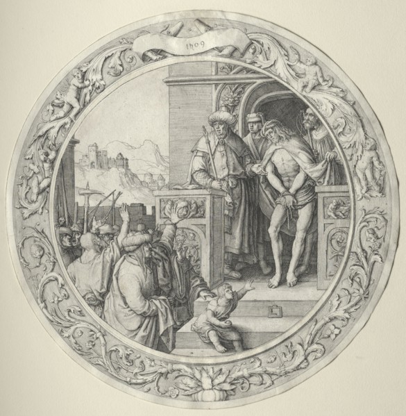 The Round Passion: Christ Presented to the People, 1509. Lucas van Leyden (Dutch, 1494-1533).
