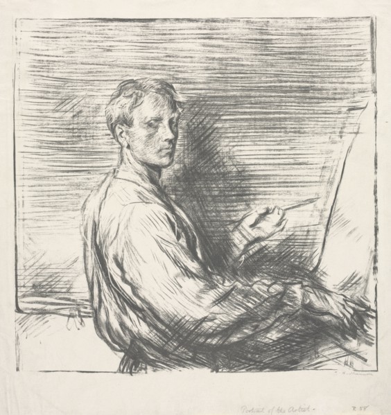 Portrait of the Artist, No. 1, 1905. Charles Hasslewood Shannon (British, 1863-1937). Lithograph