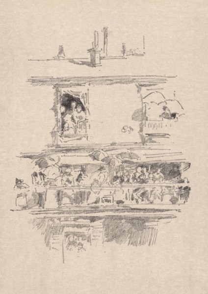 The Long Balcony, 1894. James McNeill Whistler (American, 1834-1903). Lithograph