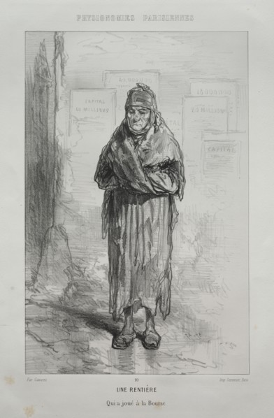Une Rentière. Paul Gavarni (French, 1804-1866). Lithograph