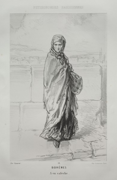 Bohèmes. Paul Gavarni (French, 1804-1866). Lithograph