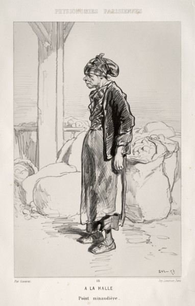 À la Halle. Paul Gavarni (French, 1804-1866). Lithograph
