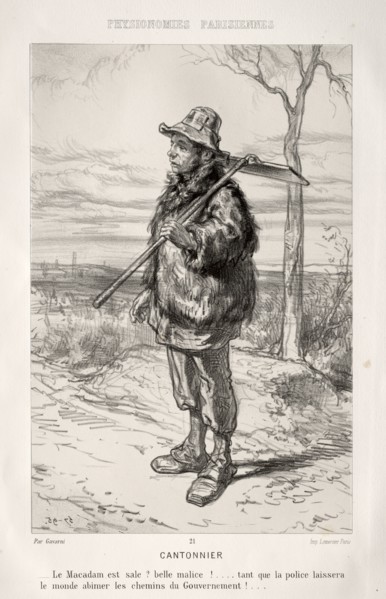 Cantonnier. Paul Gavarni (French, 1804-1866). Lithograph