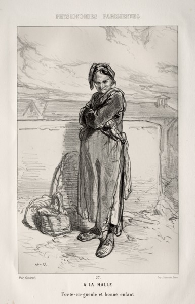 À la Halle. Paul Gavarni (French, 1804-1866). Lithograph