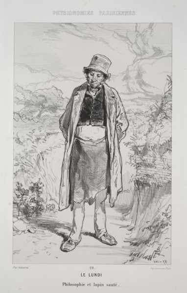 Le Lundi. Paul Gavarni (French, 1804-1866). Lithograph