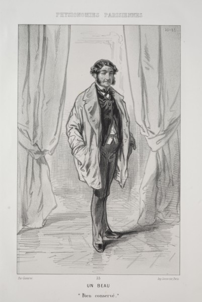 Un Beau. Paul Gavarni (French, 1804-1866). Lithograph