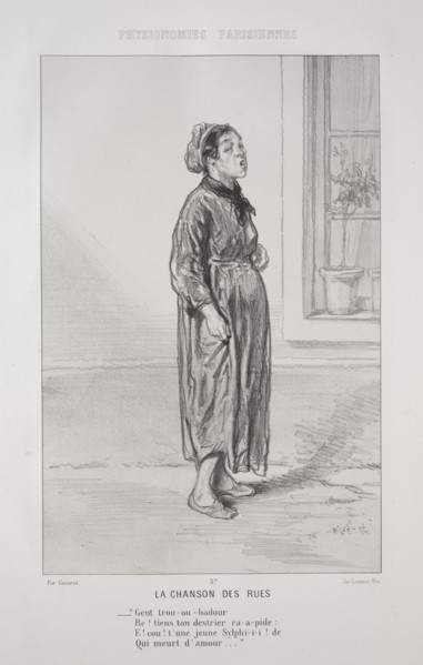 La Chanson des Rues. Paul Gavarni (French, 1804-1866). Lithograph