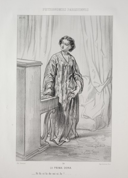 La Prima Dona. Paul Gavarni (French, 1804-1866). Lithograph