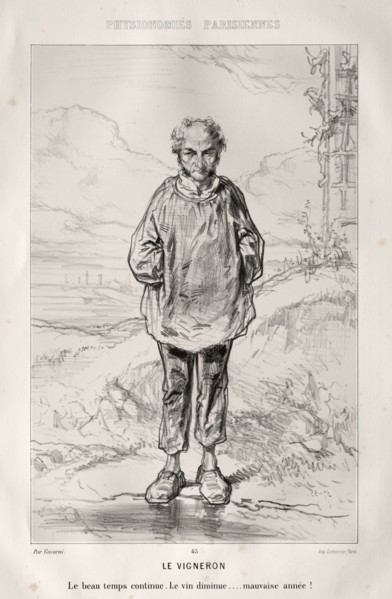 Le Vigneron. Paul Gavarni (French, 1804-1866). Lithograph