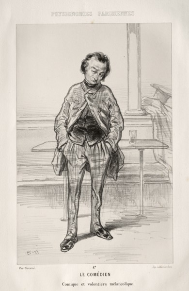 Le Comédien. Paul Gavarni (French, 1804-1866). Lithograph