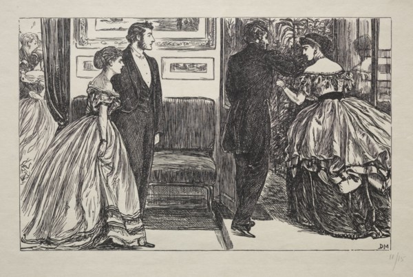 The Queen of Diamonds - How She Was Won and Lost, 1866. George Louis Palmella Busson Du Maurier