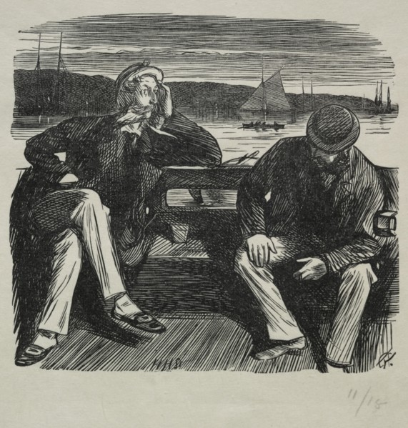 Lady Nelly - the Flirt, 1869. Charles Samuel Keene (British, 1823-1891). Wood engraving