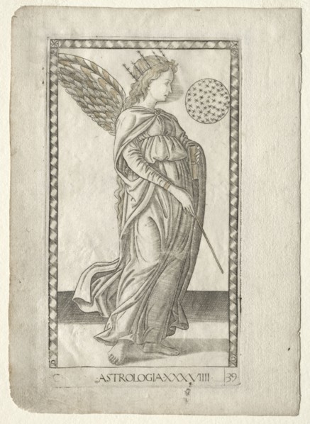 Astrology (from the Tarocchi, series C:  Liberal Arts, #29), before 1467. Master of the E-Series