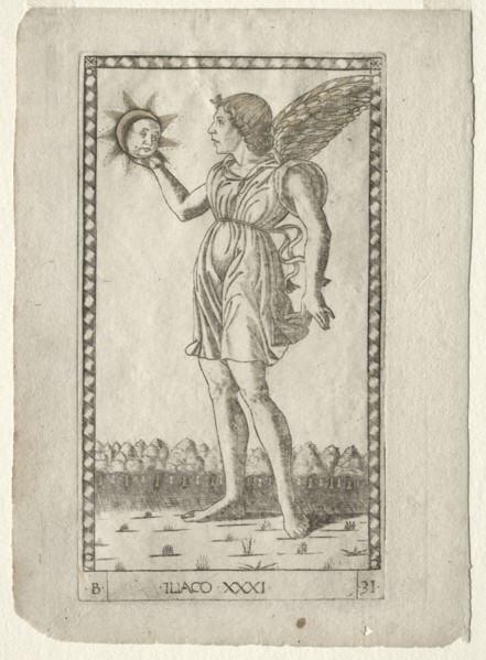 Genius of the Sun (from the Tarocchi, series B: Cosmic Principles & Virtues, #31), before 1467.