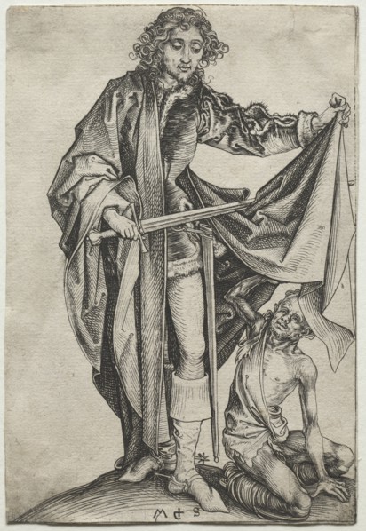 St. Martin. Martin Schongauer (German, c.1450-1491). Engraving