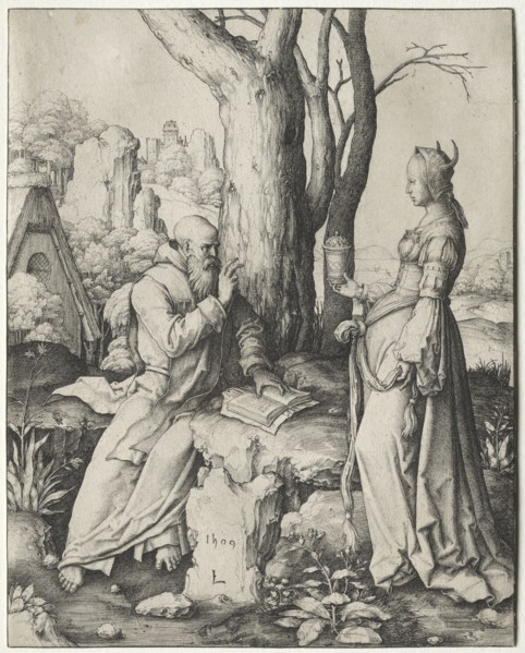 The Temptation of St. Anthony, 1509. Lucas van Leyden (Dutch, 1494-1533). Engraving